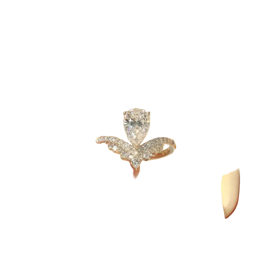 Elysia Teardrop Diamond Ring