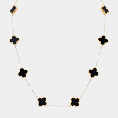 Clover Necklace – 10 Motifs | Black Onyx & 18k Gold