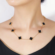 Clover Necklace – 10 Motifs | Black Onyx & 18k Gold
